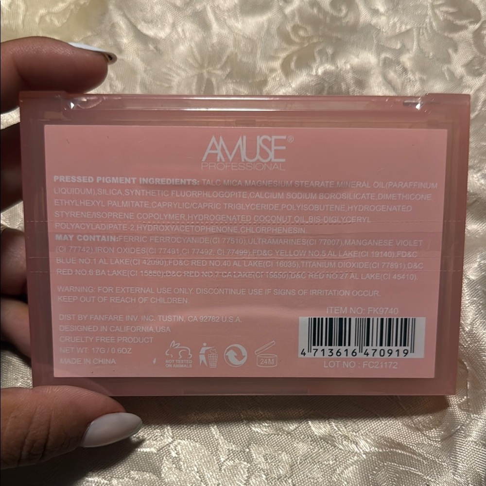 Amuse Professional Pink Opal Makeup Palette - Picture 2 of 4